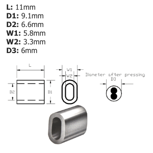 Code 3 TALURIT Aluminium Ferrule - 100.300.030