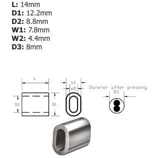 Code 4 TALURIT Aluminium Ferrule - 100.300.040