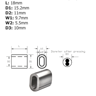 Code 5 TALURIT Aluminium Ferrule - 100.300.050