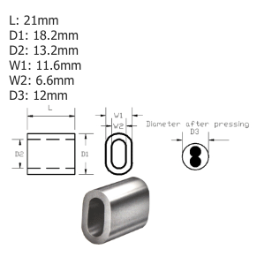 Code 6 TALURIT Aluminium Ferrule - 100.300.060