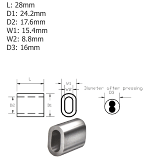Code 8 TALURIT Aluminium Ferrule - 100.300.080