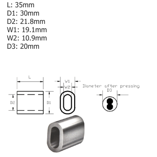 Code 10 TALURIT Aluminium Ferrule - 100.300.100