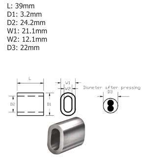 Code 11 TALURIT Aluminium Ferrule - 100.300.110