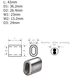 Code 12 TALURIT Aluminium Ferrule - 100.300.120