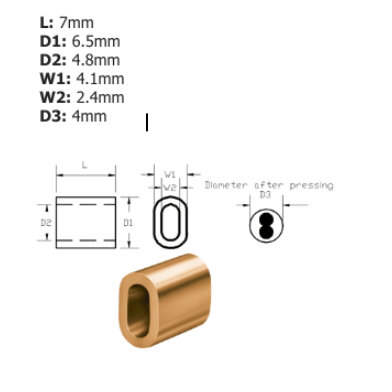 Code 2 TALURIT Copper Ferrule - 100.305.020