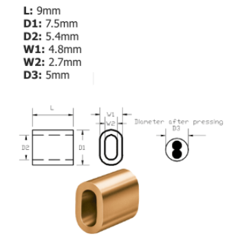 Code 2.5 TALURIT Copper Ferrule - 100.305.025