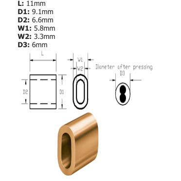 Code 3 TALURIT Copper Ferrule - 100.305.030