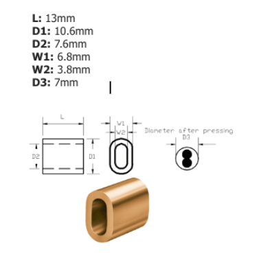 Code 3.5 TALURIT Copper Ferrule - 100.305.035
