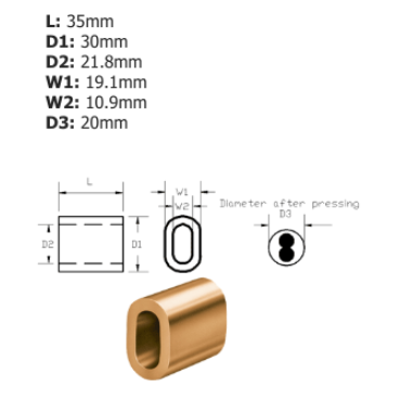 Code 10 TALURIT Copper Ferrule - 100.305.100