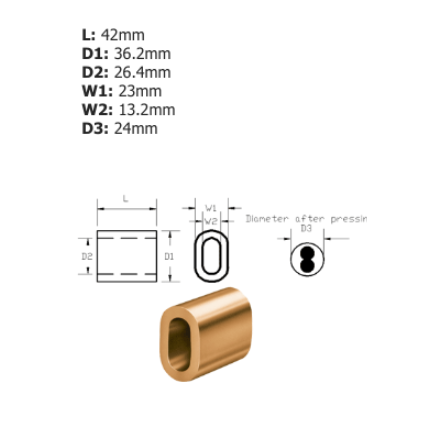 Code 12 TALURIT Copper Ferrule - 100.305.120