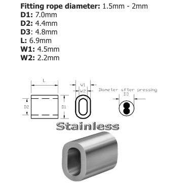 Code 2 TALURIT A4-AISI 316 Stainless Steel Ferrule - 100.310.020