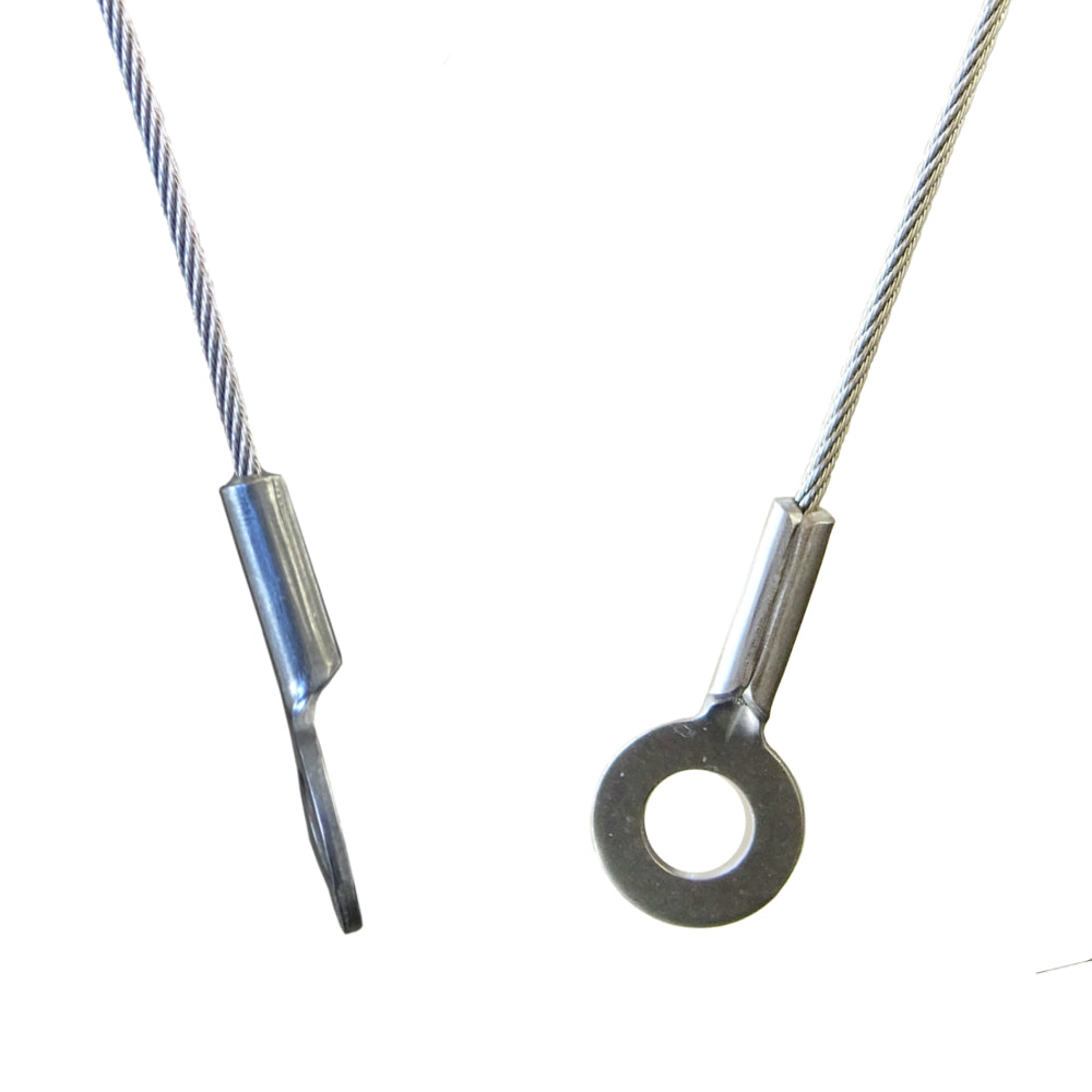 1/16" (1.5mm) A2-AISI 304 Stainless Steel Eye Terminal with 0.315" (8mm) pin diameter. - 100.318.315