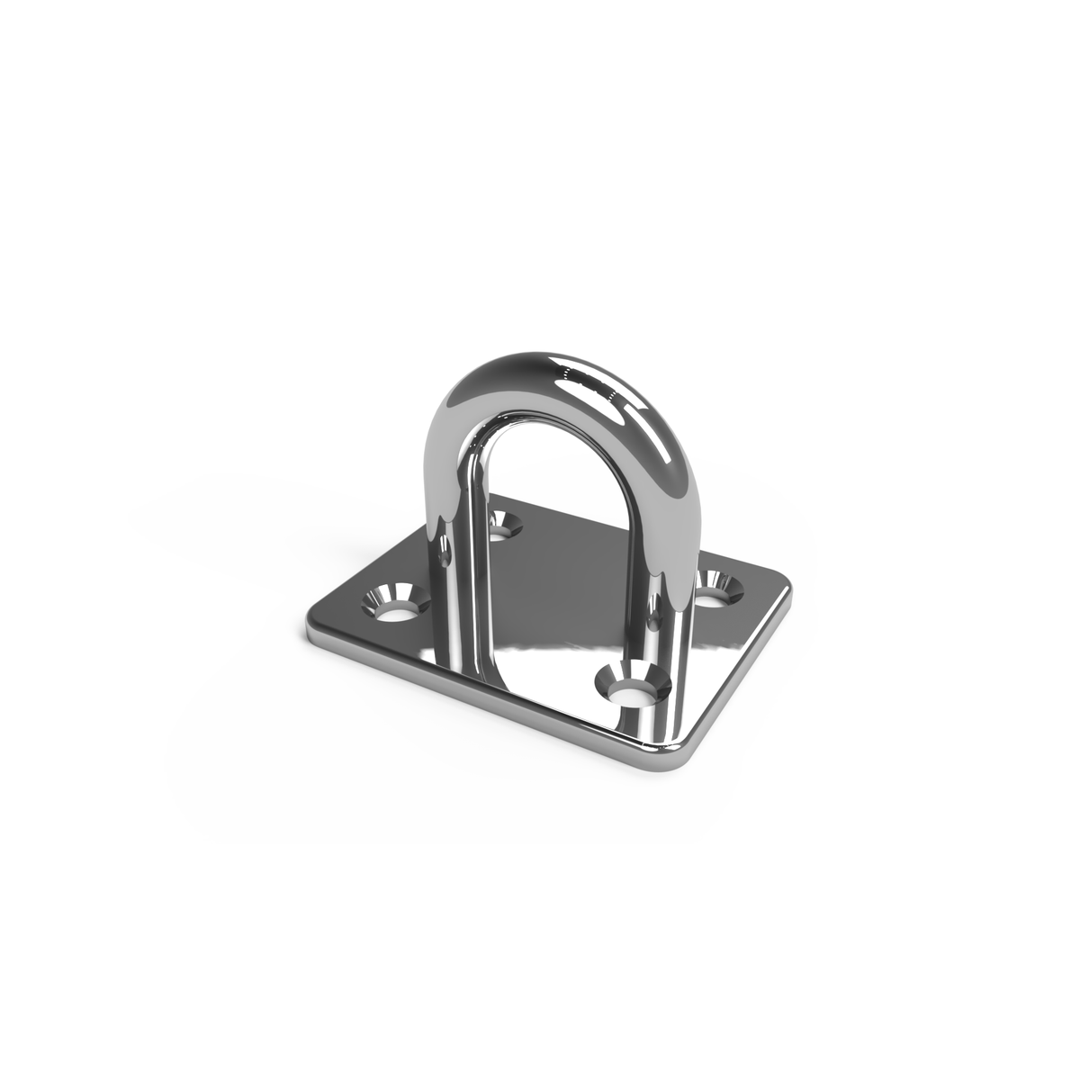 Stainless Steel Rectangular Eyeplate on a white background