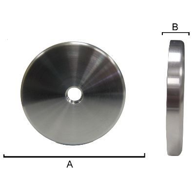 M8 x 50mm x 6mm A4-AISI 316 Stainless Steel Cover Plate -:105.060.050 .