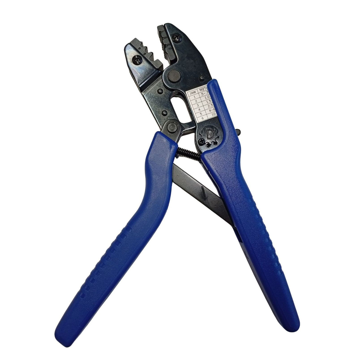 Blue crimping tool on a white background TECNI