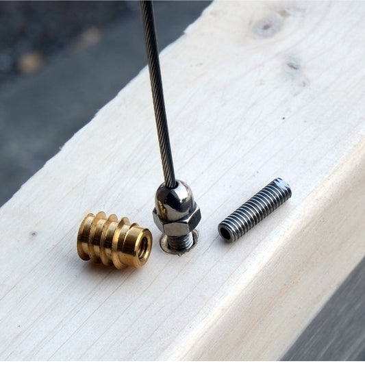 TECNI 2.5mm Vertical Balustrade Cable into Metal & Wood Posts - 160.325.002