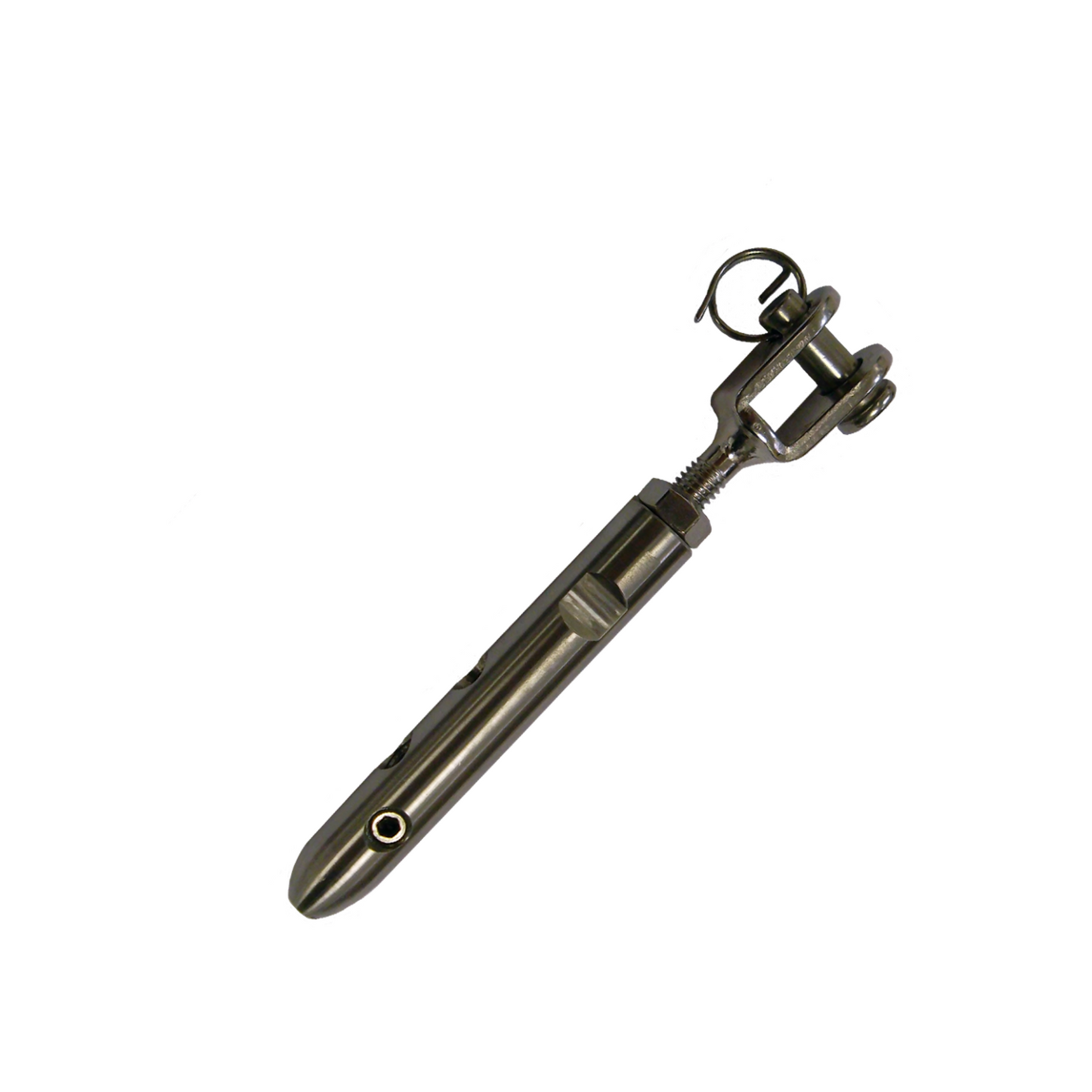 M6 RH A4-AISI 316 Stainless Guardrail Assembly for 4mm Cable - 160.500.040 on a white background.
