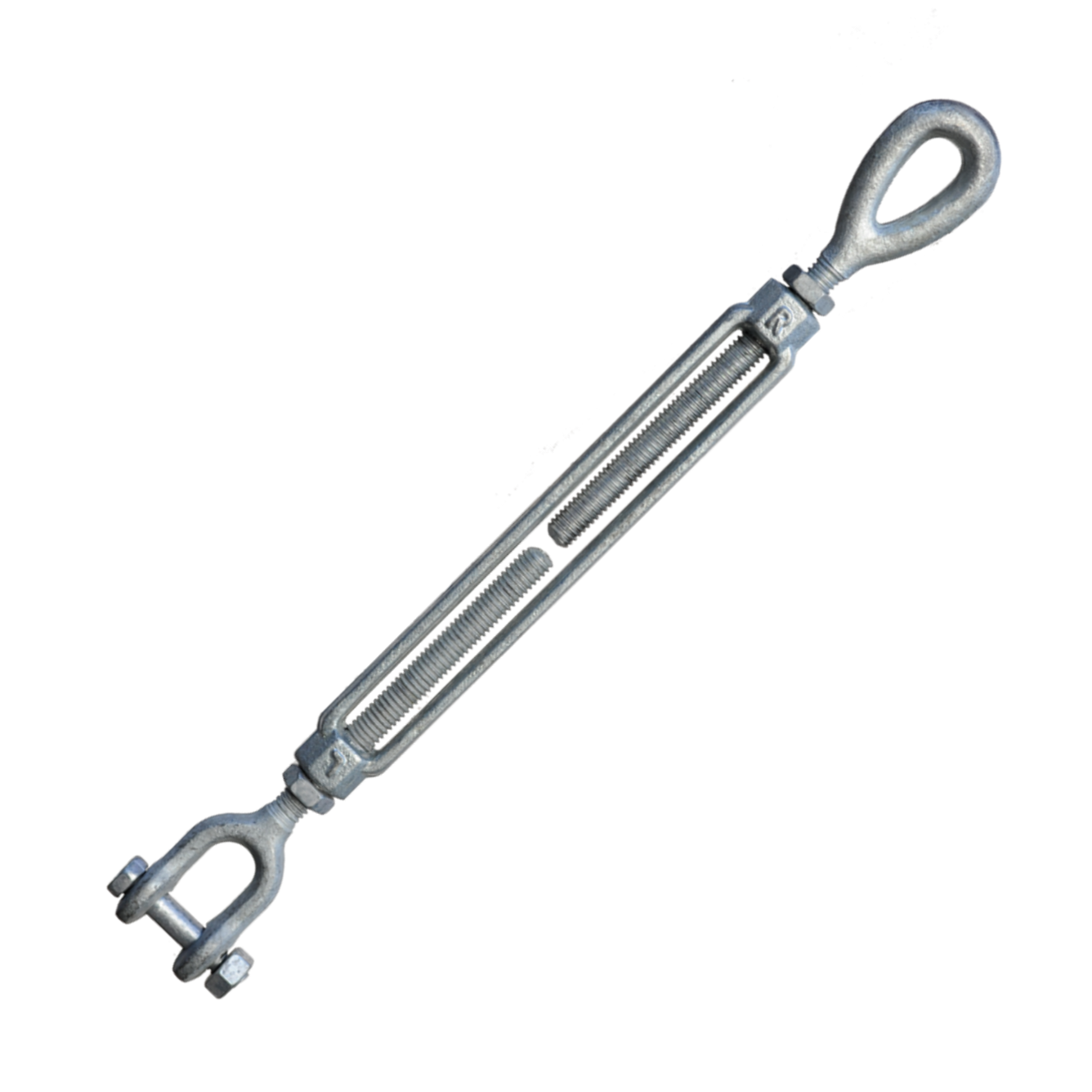 Galvanised Forged Turnbuckles US Federal Specification Eye & Jaw 1/2" x 6" WLL 1000 kgs - 163.301.206 .