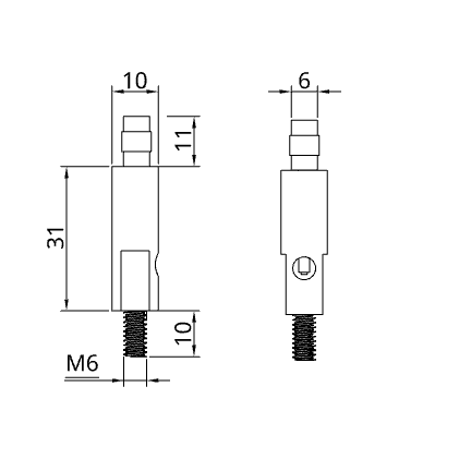 TECNI® Gripper TG1.5 - M6 Threaded Glider for use with up to 1.5mm cable. WLL of 16kg - 170.015.006