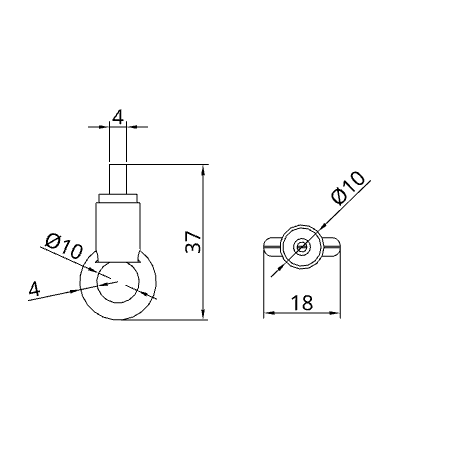 TECNI® Gripper TG1.5 Eye Glider for use with up to 1.5mm cable. WLL of 16kg - 170.015.010