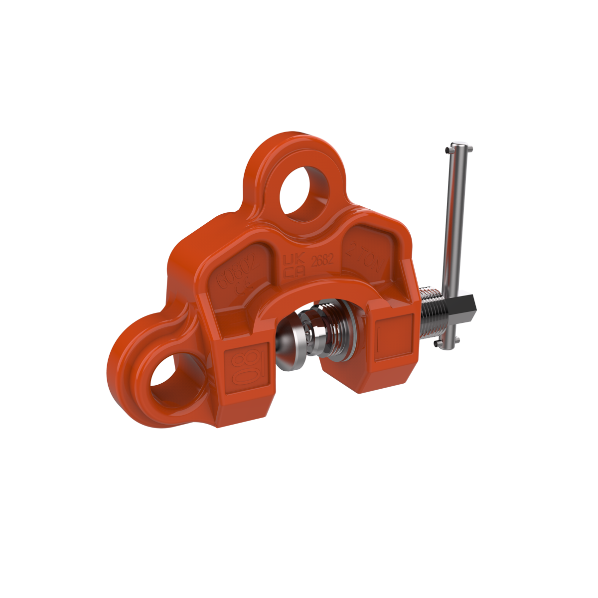 William Hackett Multi directional Red clamp with a white background.
