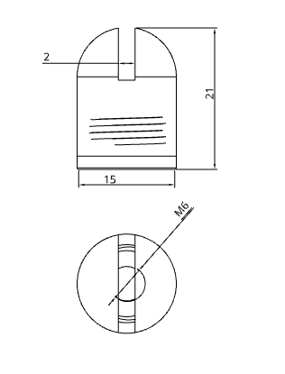 TECNI® Ceiling Attachment CA2 - 2 Part Static Ceiling Attachment for use with 2mm cable