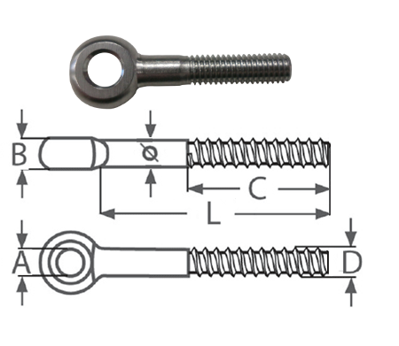 PERNO DE ÁNGULO INOXIDABLE M8-30 DIN444