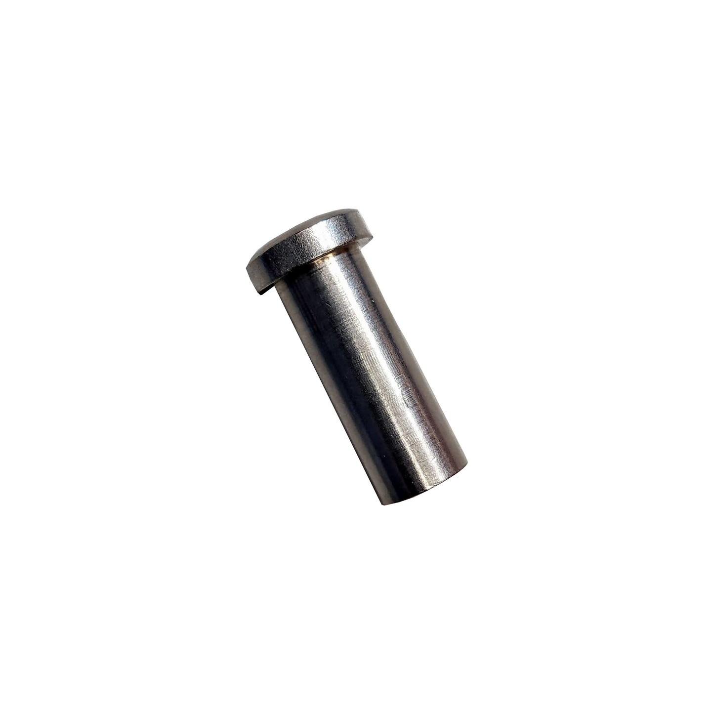 A stainless steel female dome nut with a right-hand thread.
