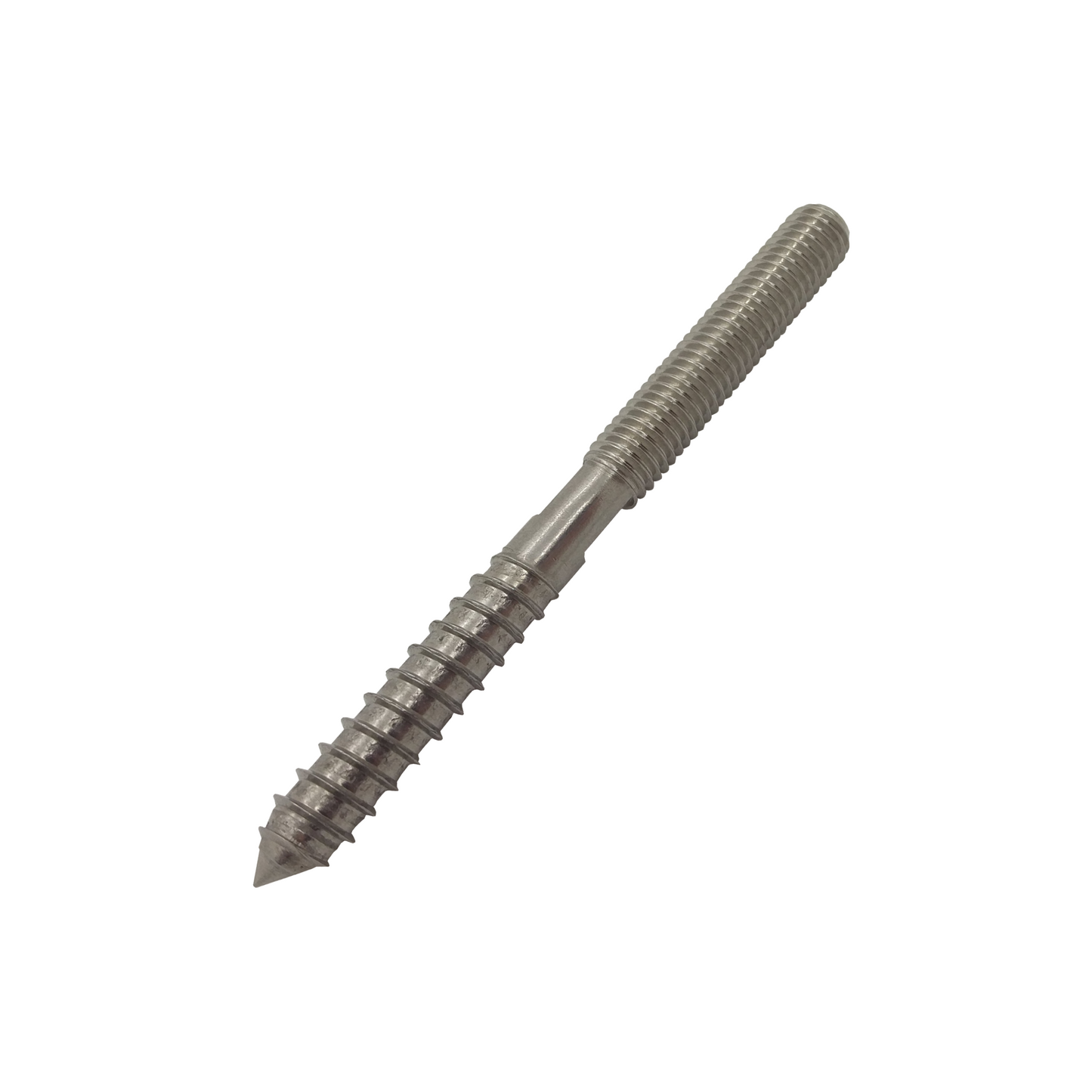 M6x35mm RH A4-AISI 316 Stainless Steel Dual Double Thread Wood Screw (35mm wood/stone screw) - 208.515.406