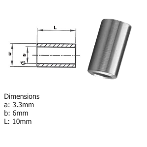3mm A4-AISI 316 Stainless Steel Thin Walled Stop - 208.606.030