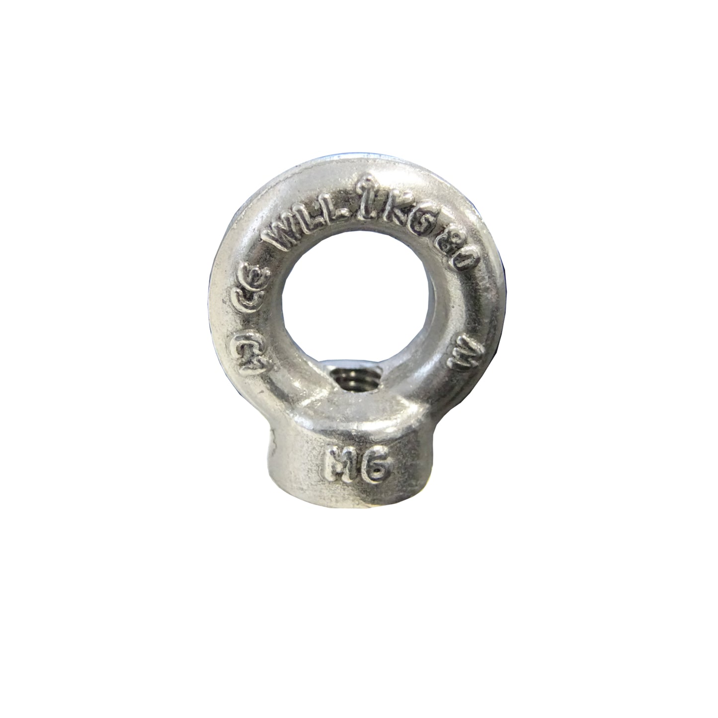 M6 A4-AISI 316L Stainless Steel Certified Lifting Eye Nut DIN 582 WLL: 75kg - 308.582.006