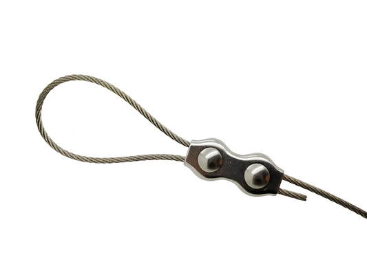 3mm A4-AISI 316 Stainless Duplex Wire Rope Clip - 309.101.003 .