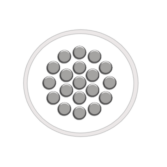 0.7mm 1x19 A2-AISI 304 Stainless Steel Cable MBL 40kgs Clear UV Stabilised Nylon 6 Coated 1mm - 642.000.700 .