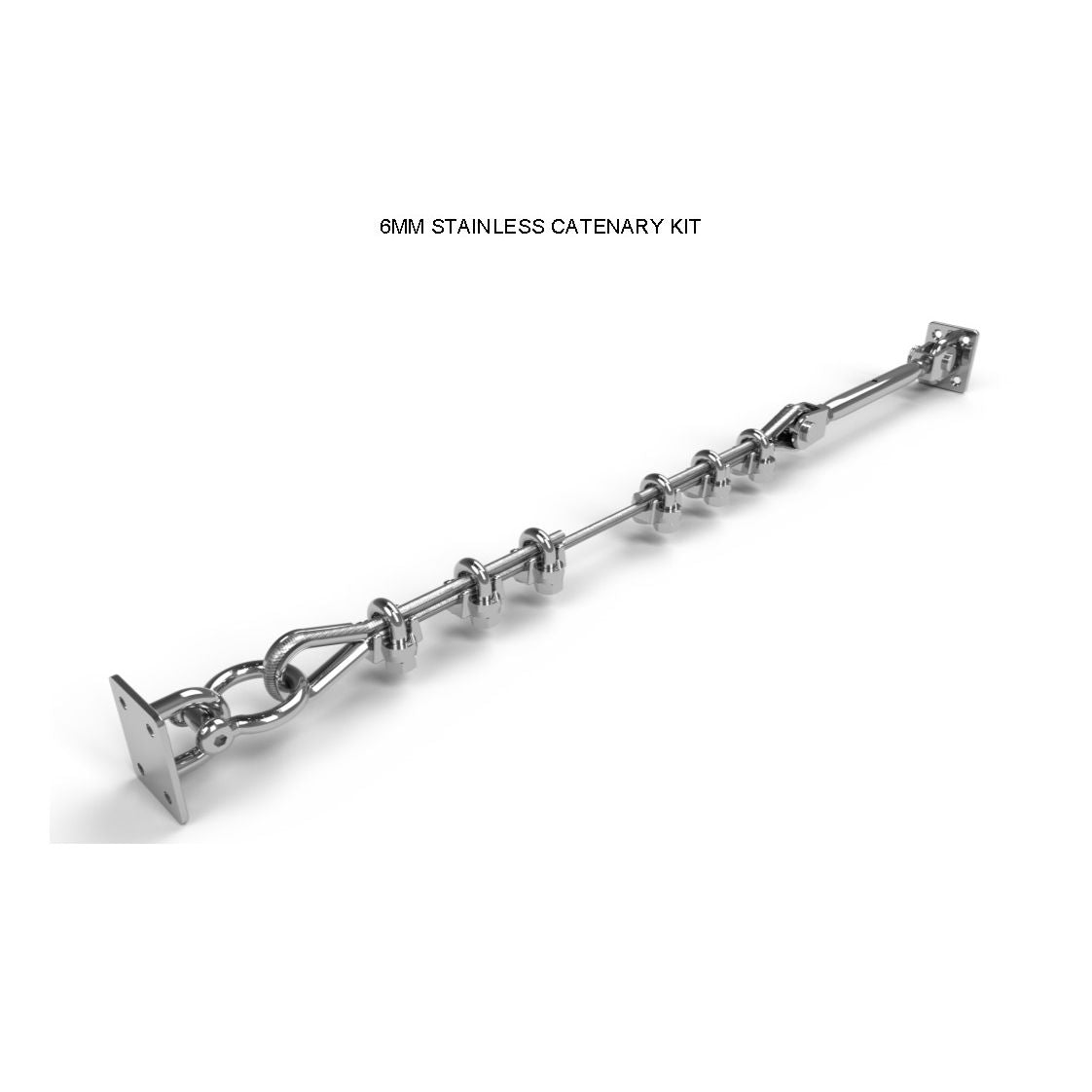 6mm stainless catenary kit on a white background