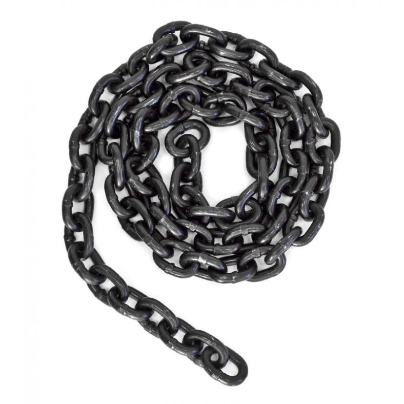 Black chain on a white background