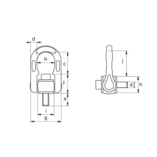 Green Pin Rotating Hoist Ring