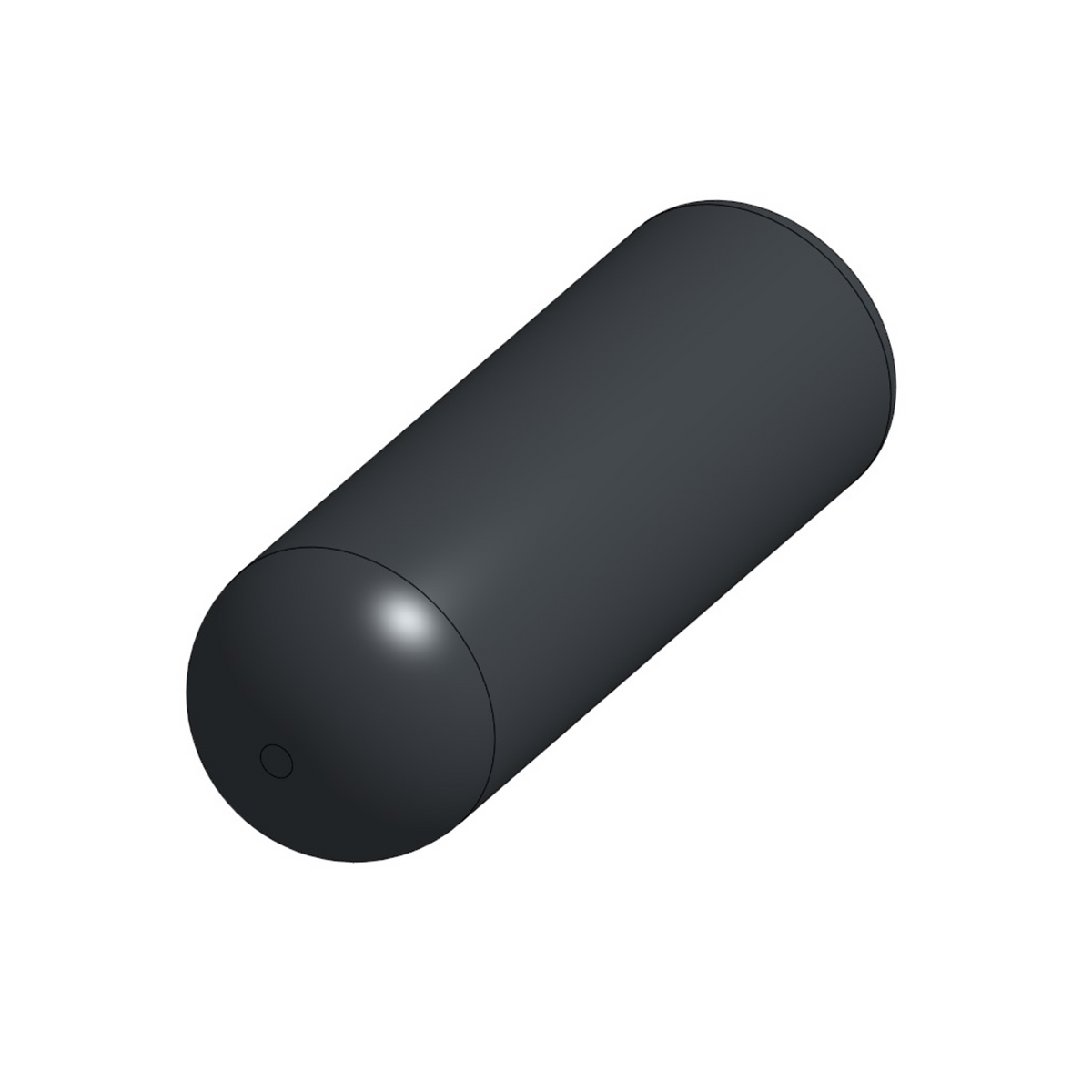 A computer drawing of a PVC end cap showing the top of the end cap on white background.