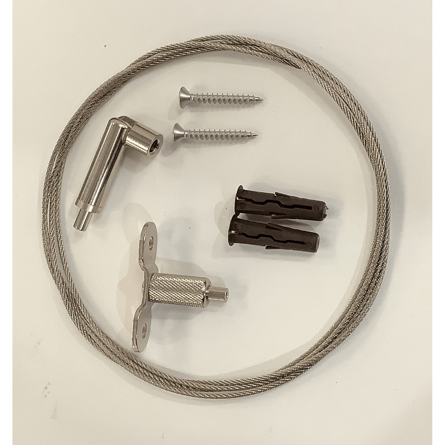 TECNI® Cable 30kg Suspension Kit - Baseplate Ceiling Attachment and Angled Gripper with 2mm Cable