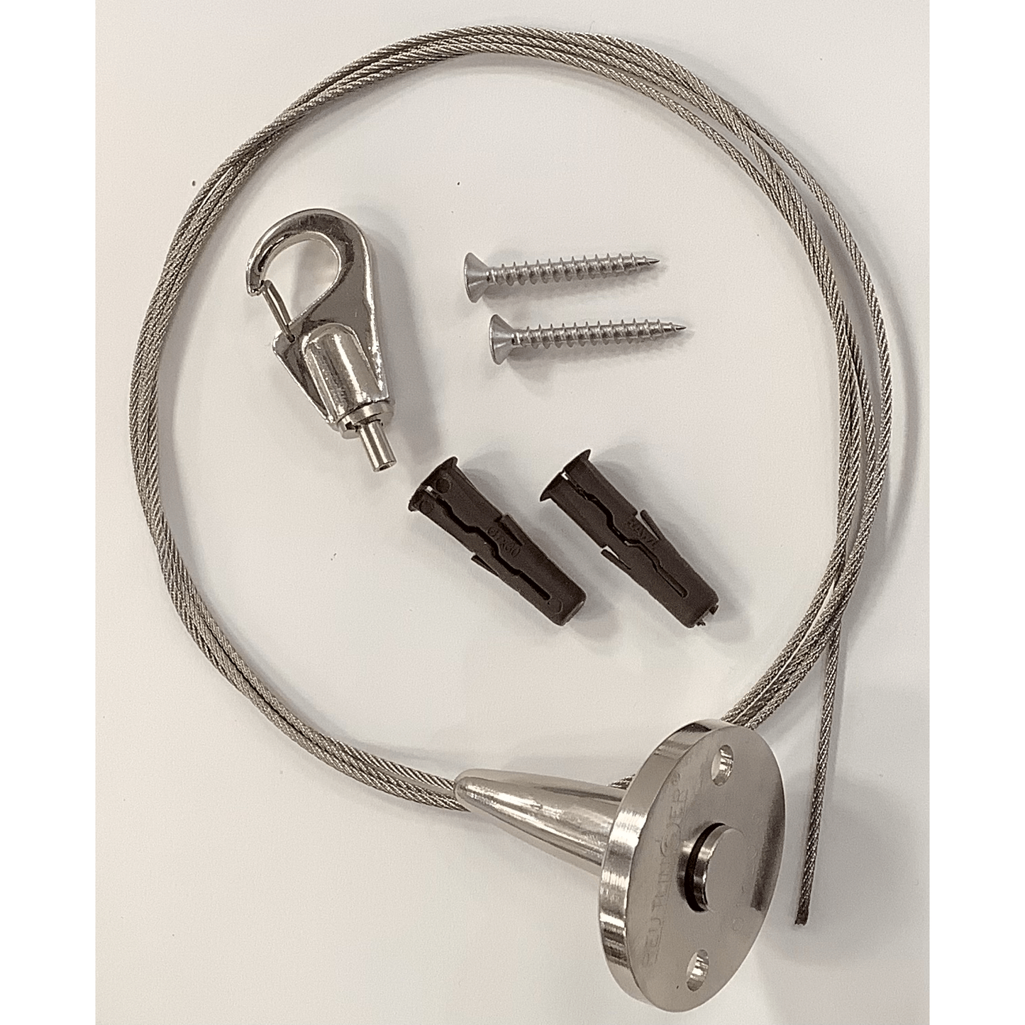 TECNI® Cable 15kg Suspension Kit - Cross Ceiling Attachment and Latch Hook with 1.5mm Cable