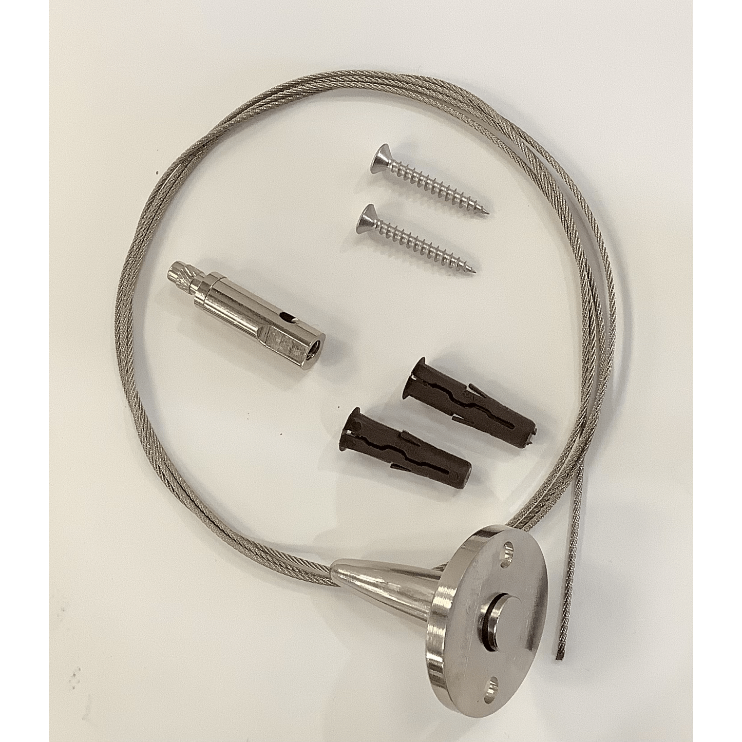 TECNI® Cable 15kg Suspension Kit - Cross Ceiling Attachment, M6 Female Threaded Glider with locking cap supplied with 1.5mm Cable