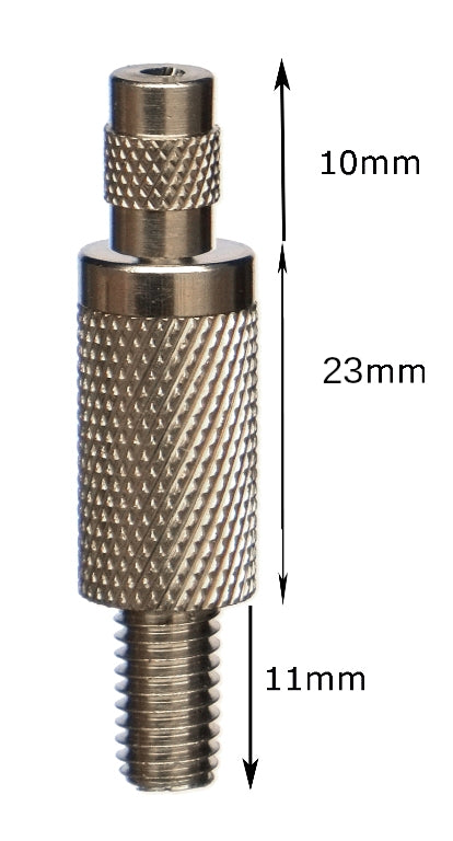 TECNI® Gripper TG1.5 - M6 x 11mm Threaded Knurled Glider with locking cap, suitable for use with up to 1.5mm cable. Maximum WLL of 16kg when used with either Stainless Steel or Galvanised 7x7 construction TECNI® Wire Rope. - 170.015.005. .