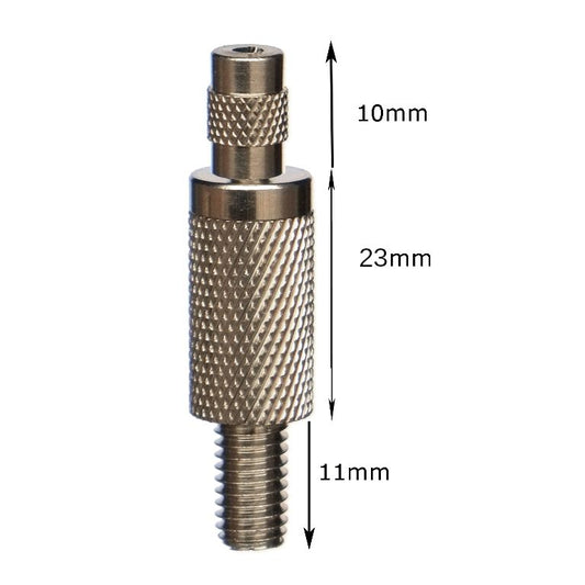 TECNI® Gripper TG1.5 - M6 x 11mm Threaded Knurled Glider with locking cap for use with up to 1.5mm cable. WLL of 16kg - 170.015.005