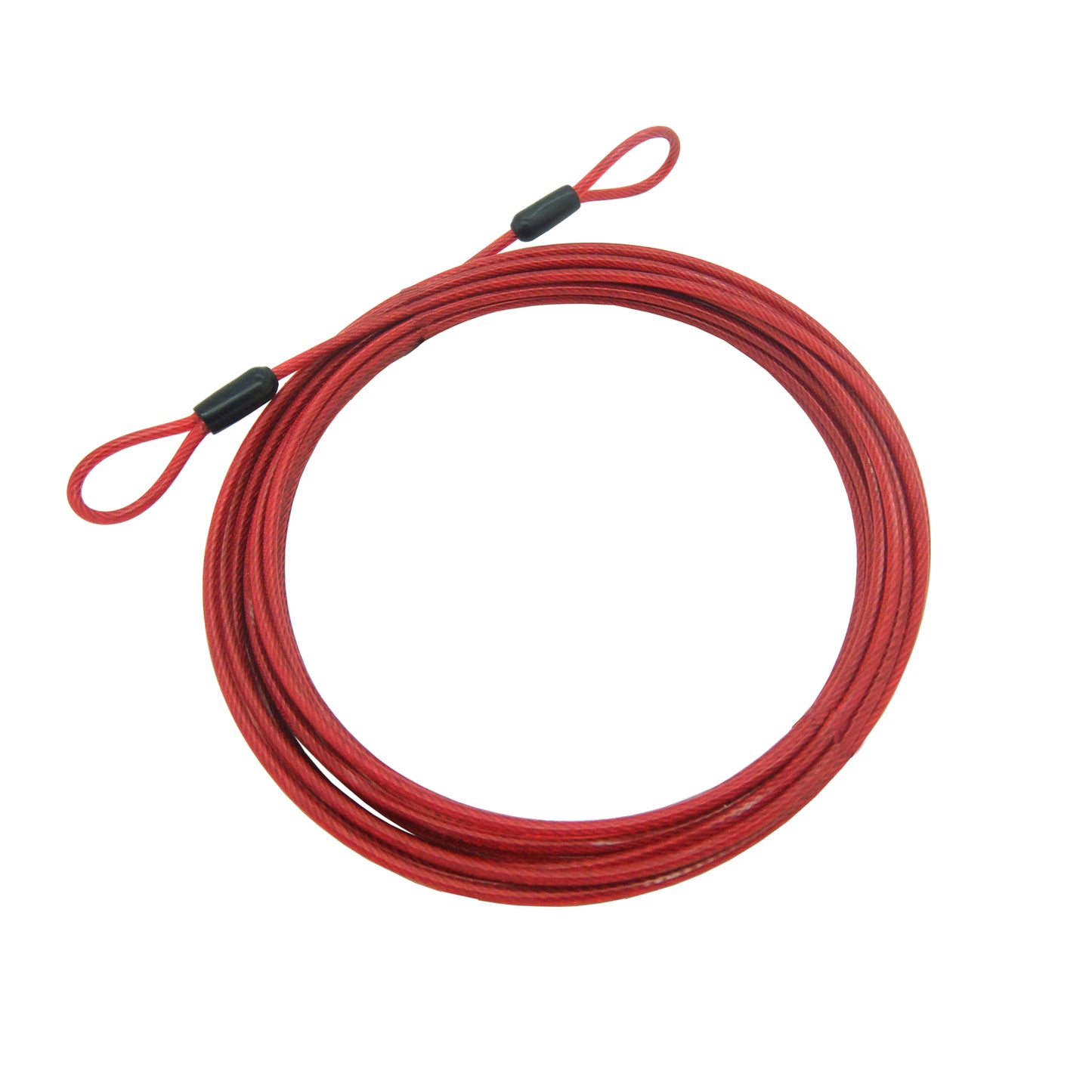 TECNI® 3mm translucent red Security Cable on a white background.