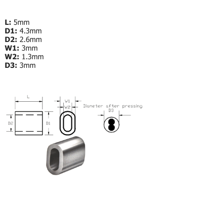 Code 1 TALURIT Aluminium Ferrule - 100.300.010