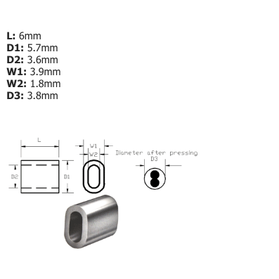 Code 1.5 TALURIT Aluminium Ferrule - 100.300.015