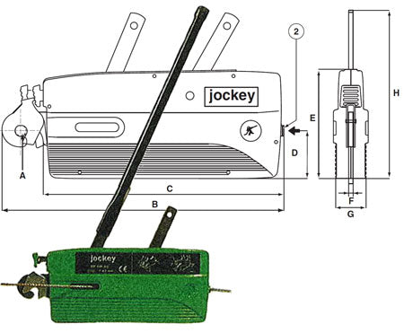 Tractel J3 Tirfor Lever operated Winch c/w 4.7mm dia x 10 mtr wire rope & Hook plus 2 Wire Slings & Operating Lever WLL: 300 kgs -: 203.101.003 .