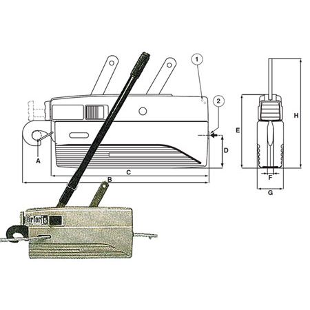 Tractel J5 Tirfor Lever operated Winch c/w 6.5mm dia x 10 mtr wire rope & Hook plus 2 Wire Slings & Operating Lever WLL: 500 kgs -: 203.102.005 .