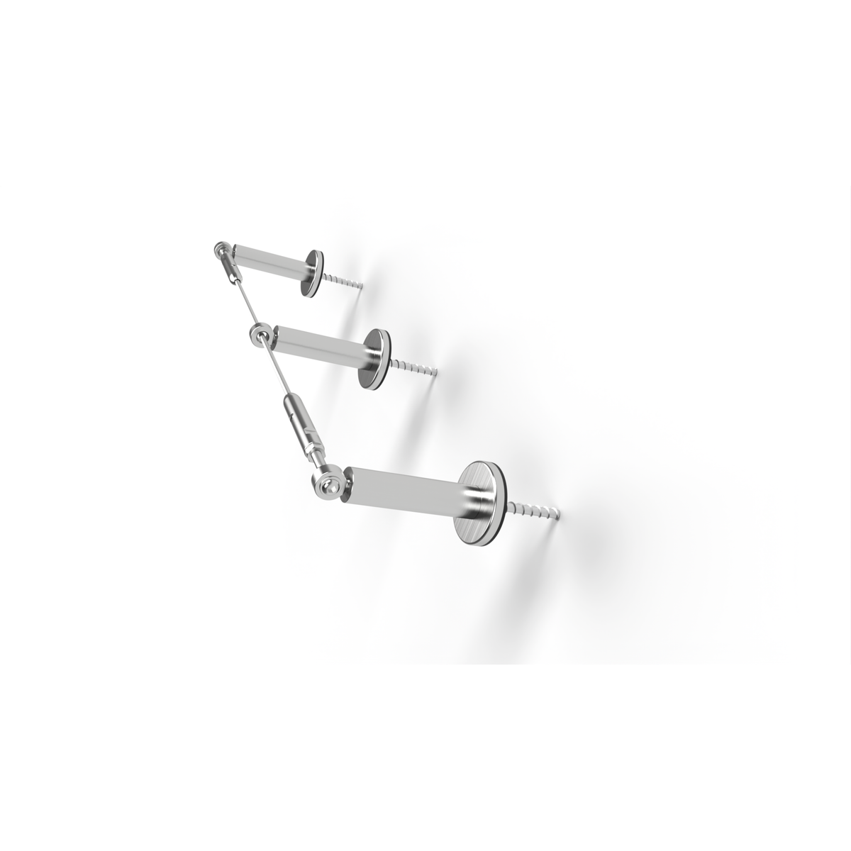 Photo of TECNI trellis kit pro on white background showing three components connecting with cable