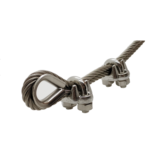 9-10mm (3/8") US Type Wire Rope Clip Drop Forged A4-AISI 316 Stainless Steel - 310.450.010