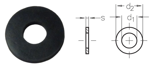 垫圈-M6-19-2.5-氯丁橡胶-黑色